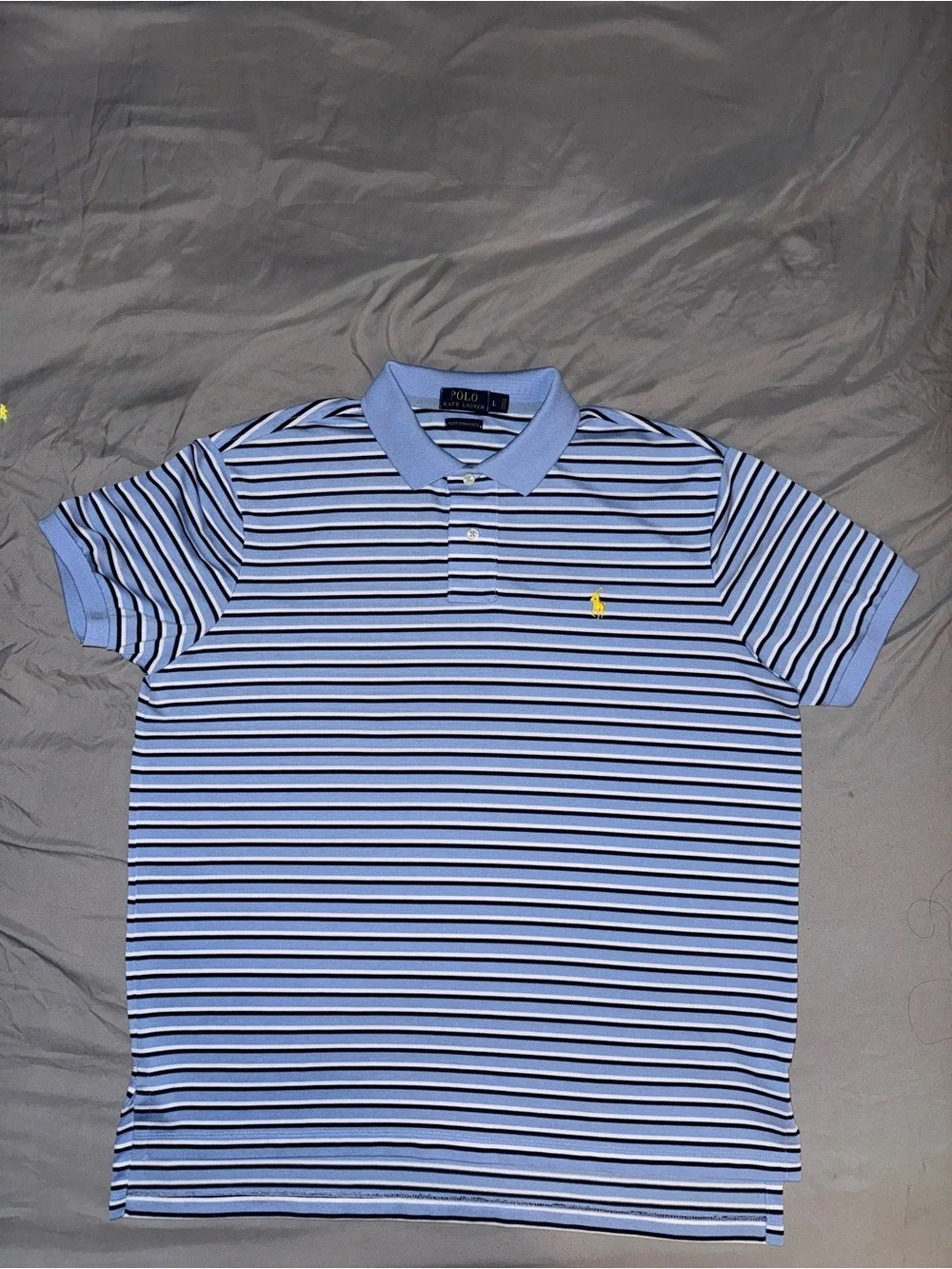 Polo by Ralph Lauren performance Light Blue Striped Polo Shirt